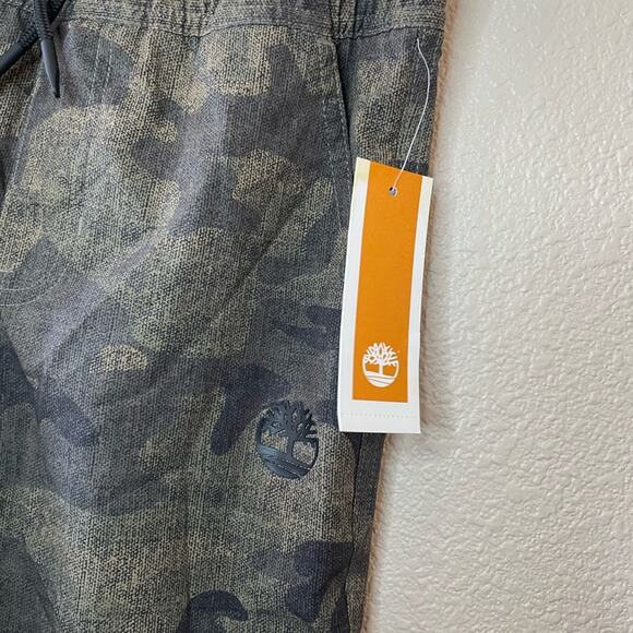 NWT Timberland Youth Camo Play Shorts W/ Drawstring Elastic Waist Size S (8) - Picture 2 of 8